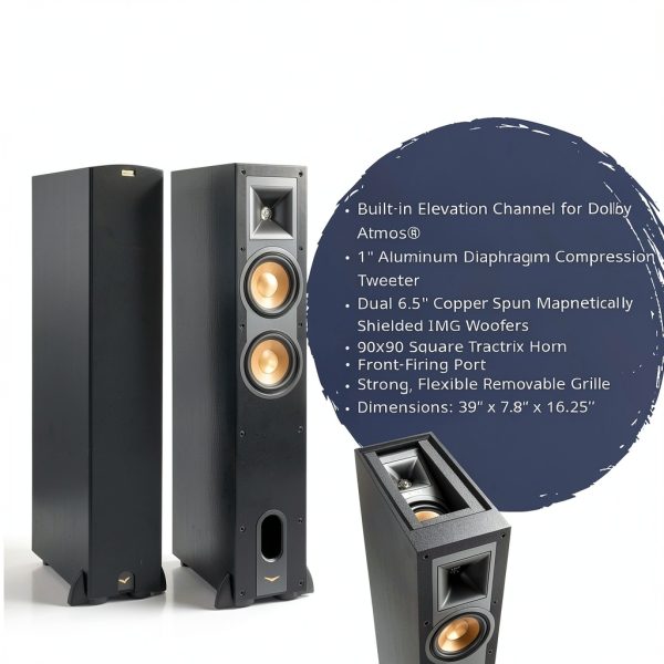 Klipsch R-26FA Floorstanding Speakers Home Theater Bundle-1