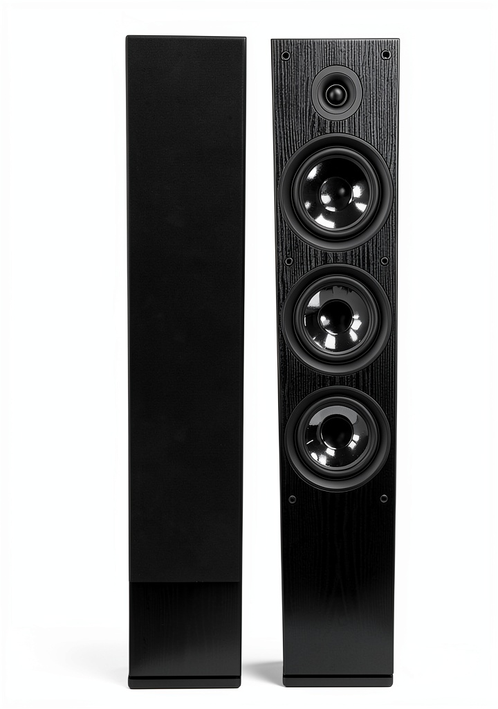 Rockville floorstanding speakers in a home theater setup