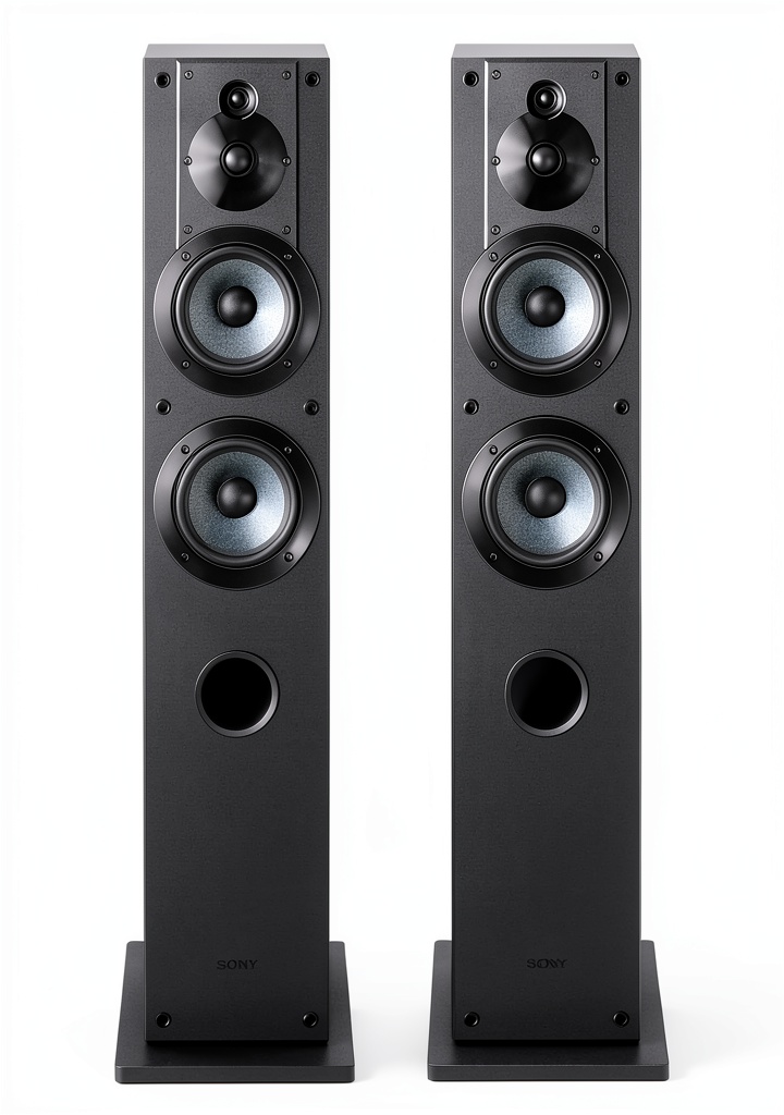 Installing Sony SSCS3 Floor Standing Speakers Wood Design in a home theater room